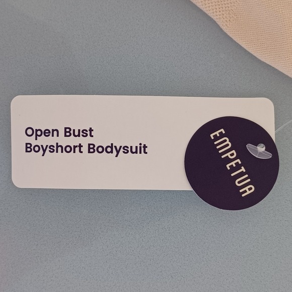 Empetua Open Bust Boyshort Bodysuit Beige Shapewear 3XL 73005 New - Picture 7 of 7